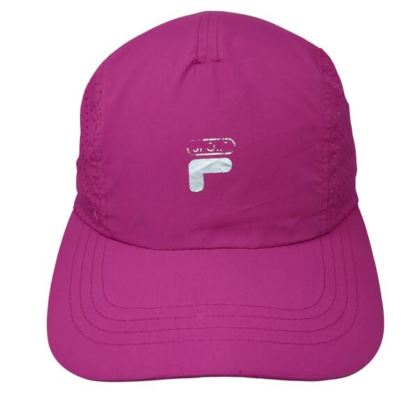 FILA Sport Logo Strapback Hat Pink One Size Adjustable Solid Outdoor - Picture 1 of 9